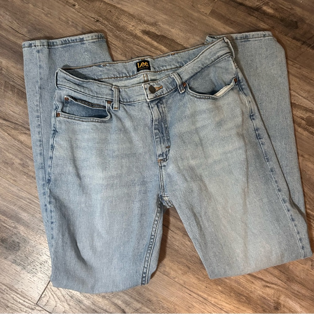 Lee Men's Straight Jeans in Light Blue